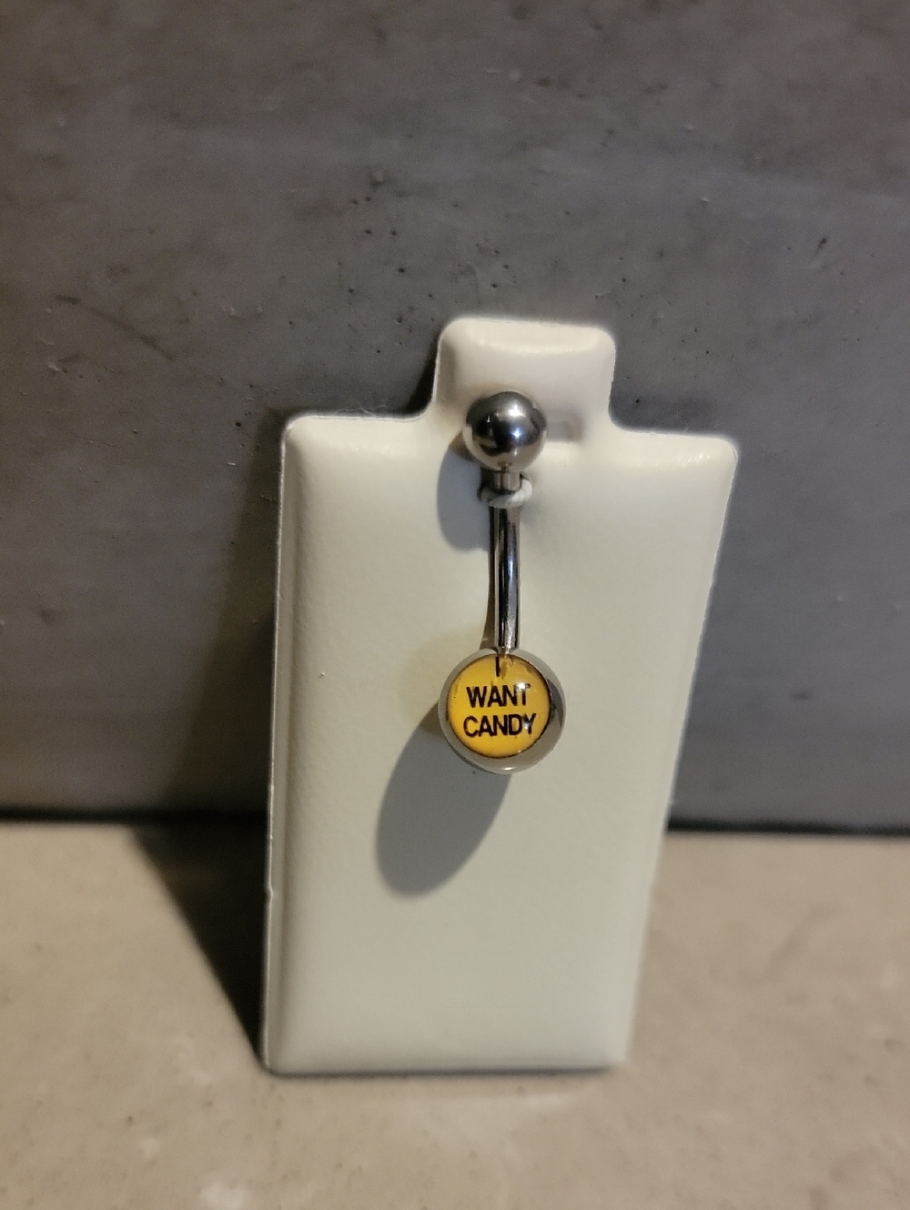 "I Want Candy" Belly Button Navel Piercing 14G